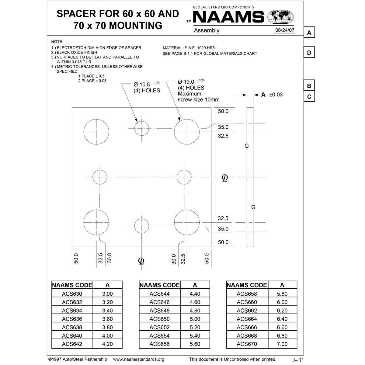 NAAMS Spacer ACS638 DSCP035-M380