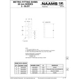NAAMS Shims ASH310N DSCH050-M100