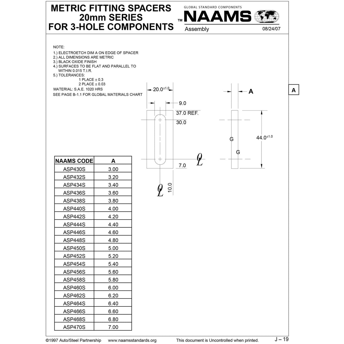 NAAMS Spacer ASP450S DSCP016-M500