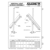 NAAMS Vertical Light Screen Assembly ALV500