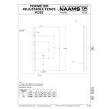 NAAMS Adjustable Fence Post APF003