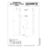 NAAMS Adjustable Fence Post APF006