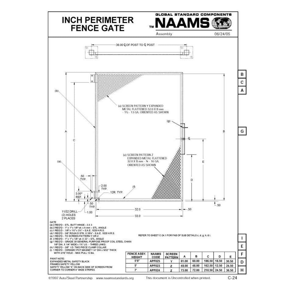 NAAMS Fence Gate APF024