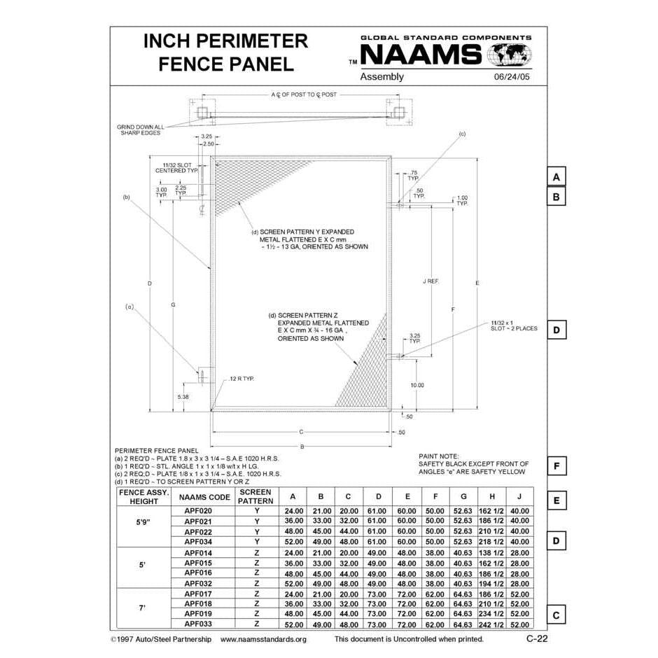 NAAMS Fence Panel APF014