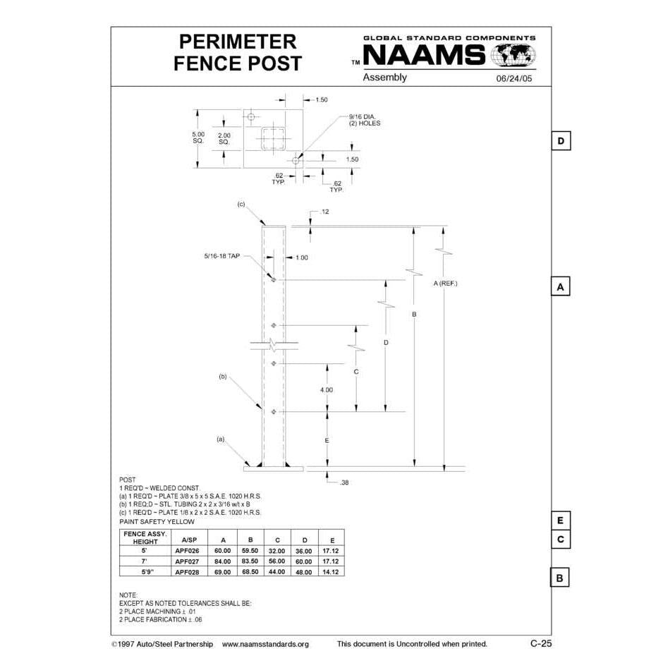 NAAMS Fence Post APF028