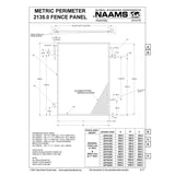 NAAMS Metric Fence Panel APF522M