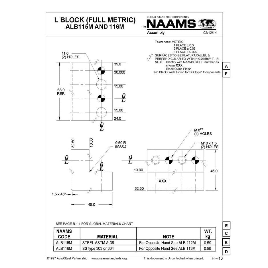 NAAMS L-Blocks ALB116M