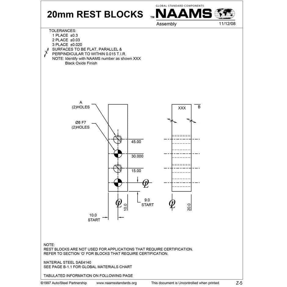 NAAMS 20mm Rest Block ARB529