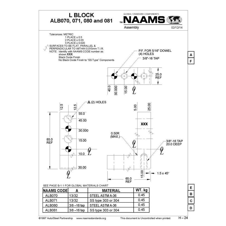 NAAMS L-Blocks ALB080