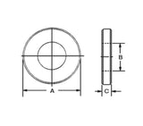 JERGENS WASHER, FLAT, USAE, 3/8 - FW00003