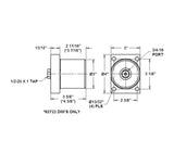 JERGENS CYLINDER, FLANGE MOUNT 1/2 - 62721