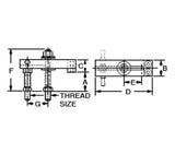 JERGENS CLAMP ASSY, 3/8-16, FLANGE NUT - 12703