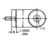 JERGENS FLAT FOOT, 7/8 X 3/8, 1/4-20 X 3/4 - 19304
