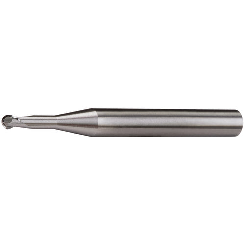 Micro 100 GE45MMBM02020X 2mm Dia. - 57mm OAL - AlTiN CBD-30 Helix-Ball Nose HP End Mill-2 FL