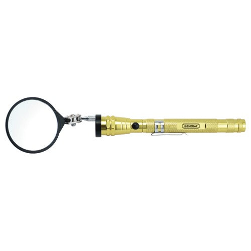 General NE5091557 9155722" Telescoping Lighted Magnetic Pick-Up With 2-1/2" Round Mirror