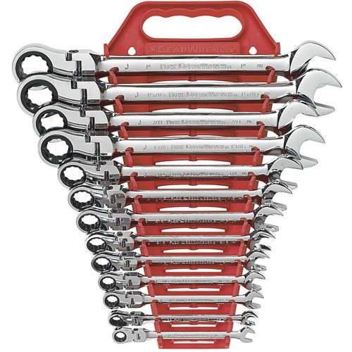 Gearwrench KP659702 13 Pieces Flex Combination Ratcheting Wrench Set SAE