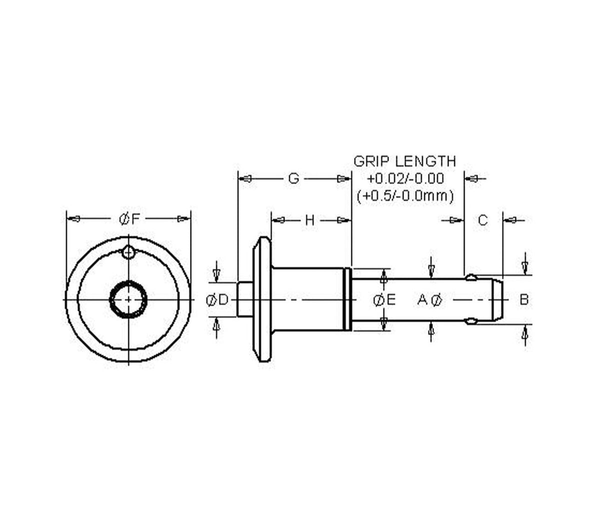 JERGENS KLP, HD BUTTON HANDLE, 20MM X 90 ALL SS - 855482