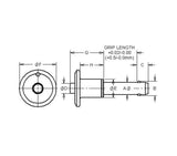 JERGENS KLP, HD BUTTON HANDLE, 16MM X 50 ALL SS - 855466