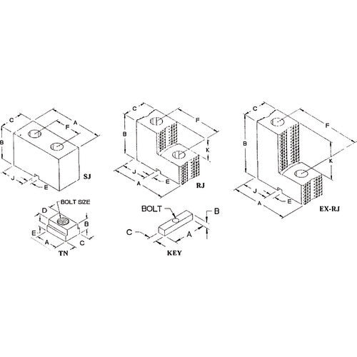 H & R HF70HRBULKEY Bullard Jaw - Model HR-BUL-KEY