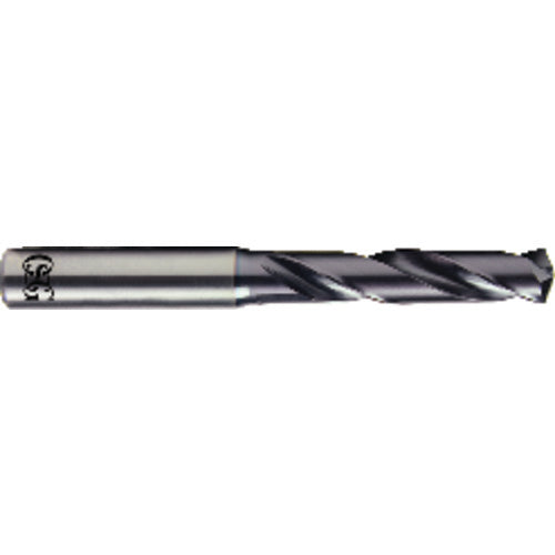 OSG USA, Inc. TP45HP2433126 5/16 Dia. ?8 mm Shank ?41 mm Flute Length ?79 mm OAL, 3xD, 140°, TiAlN, 3 Flute, External Coolant, Round Solid Carbide Drill