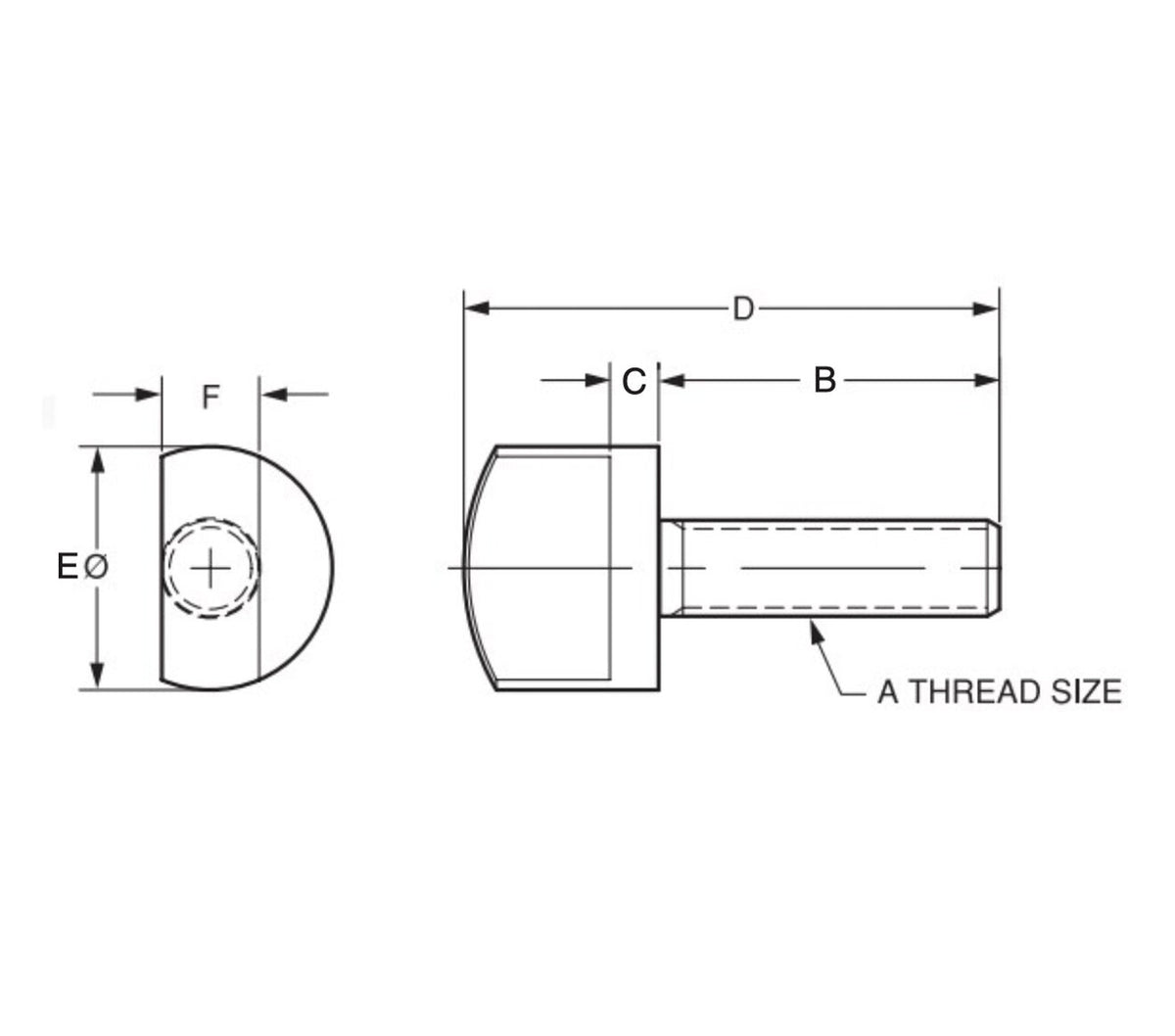 JERGENS HALF TURN SCW, 3/8-16 X 1-3/4 - 34524