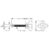 TE-CO 31141L HAND KNOB SWIVEL SCREW CLAMP WITH LARGE PAD