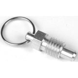 Te-Co 54414 Steel Hand Retractable Pull Ring Spring Plunger Zinc Plated Chromate 1/4-20
