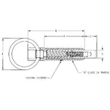 Te-Co 54414 Steel Hand Retractable Pull Ring Spring Plunger Zinc Plated Chromate 1/4-20