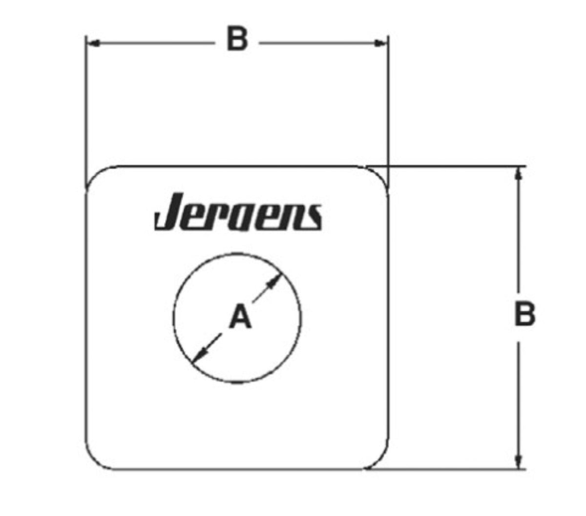 JERGENS WASHER, 1, SQUARE - 31927
