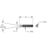 TE-CO 31242L HEX SOCKET SWIVEL SCREW CLAMP WITH LARGE PAD