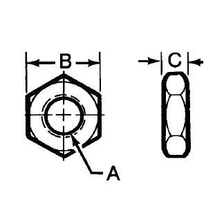TE-CO 42201 HEAVY HEX JAM NUT 1/4-20
