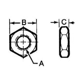 TE-CO 63222 HEX JAM NUT M8 X 1.25