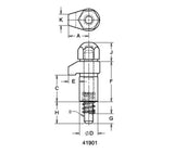 JERGENS HOOK CLAMP, 5/16-18 X 2-1/2 - 41901