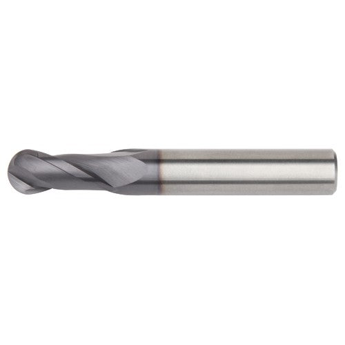 Widia WK405878191 1/4 Dia. ?1/4 Shank ?3/4 DOC ?2-1/2 OAL, Carbide TiAlN, 2 Flute, 30°|CW Helix, Round, Ballnose End Mill
