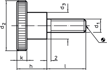 High Knurled Thumb Screws DIN 464 - 24790.0121
