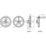 Handwheels DIN 950 cast iron - 24580.0505