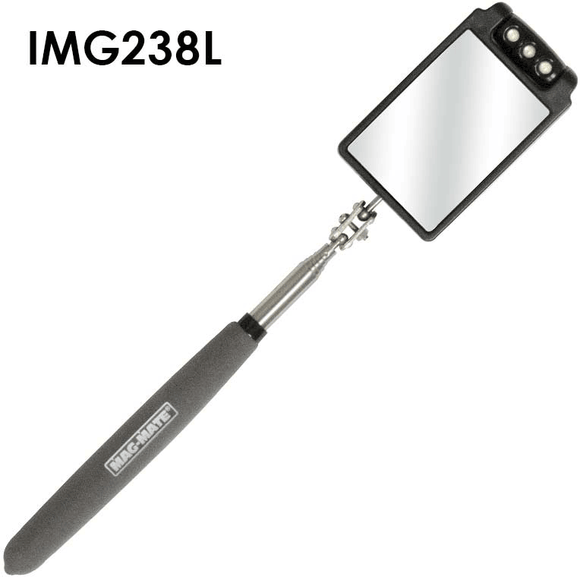 Industrial Magnetics MAG-MATE® Telescoping Mirror Lighted IMG238L