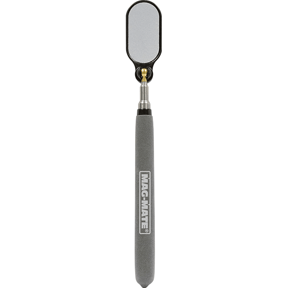 Industrial Magnetics MAG-MATE® Telescoping Oval Stainless Inspection Mirror Reaches 36
