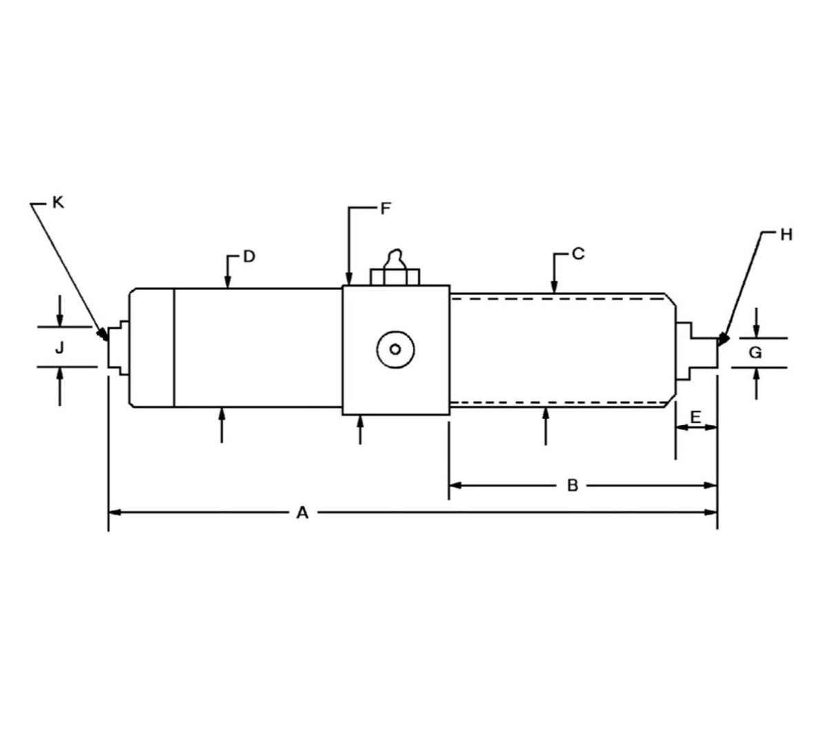 JERGENS CYLINDER, INTENSIFIER 30:1, 1-7/8-16IN THD 1/4IN STROKE - 60598