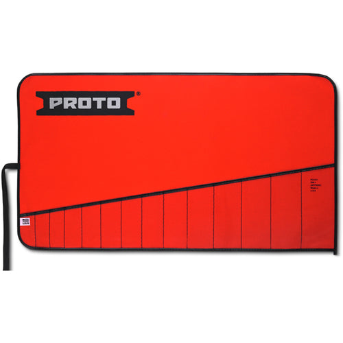 Proto KP4292525 Proto Red Canvas 14-Pocket Tool Roll