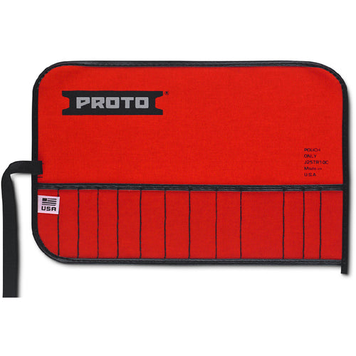 Proto KP4292535 Proto Red Canvas 13-Pocket Tool Roll