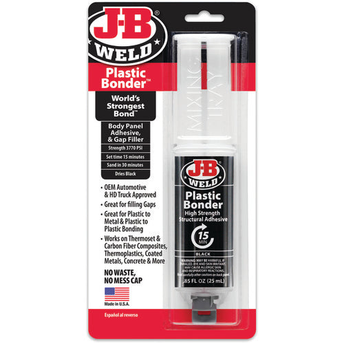 J-B Weld LM5050139 25 ml Syringe Plastic Bonder - Black