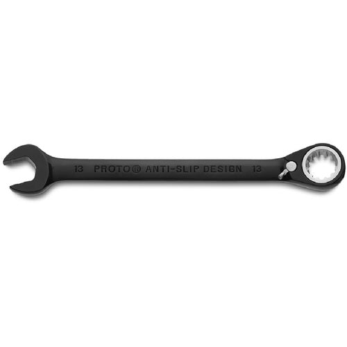Proto KP4217885 Proto Black Chrome Combination Reversible Ratcheting Wrench 13 mm - Spline