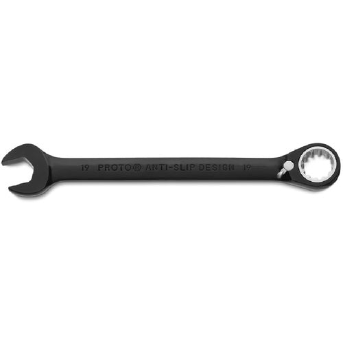 Proto KP4217915 Proto Black Chrome Combination Reversible Ratcheting Wrench 19 mm - Spline