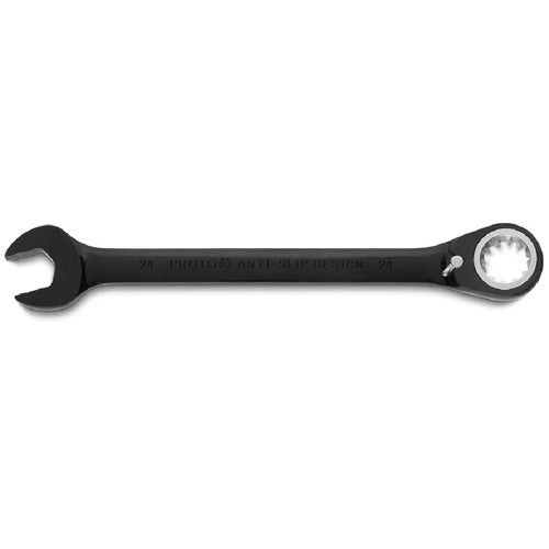 Proto KP4217930 Proto Black Chrome Combination Reversible Ratcheting Wrench 24 mm - Spline