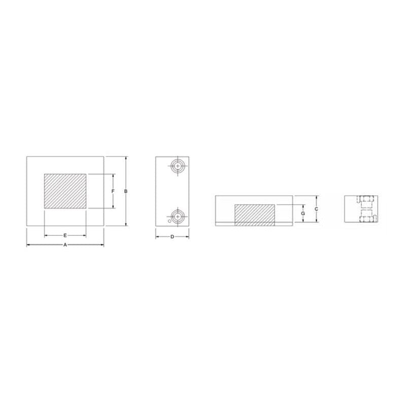 TE-CO SSJ4027 Aluminum Machinable Fixed Jaw for 4