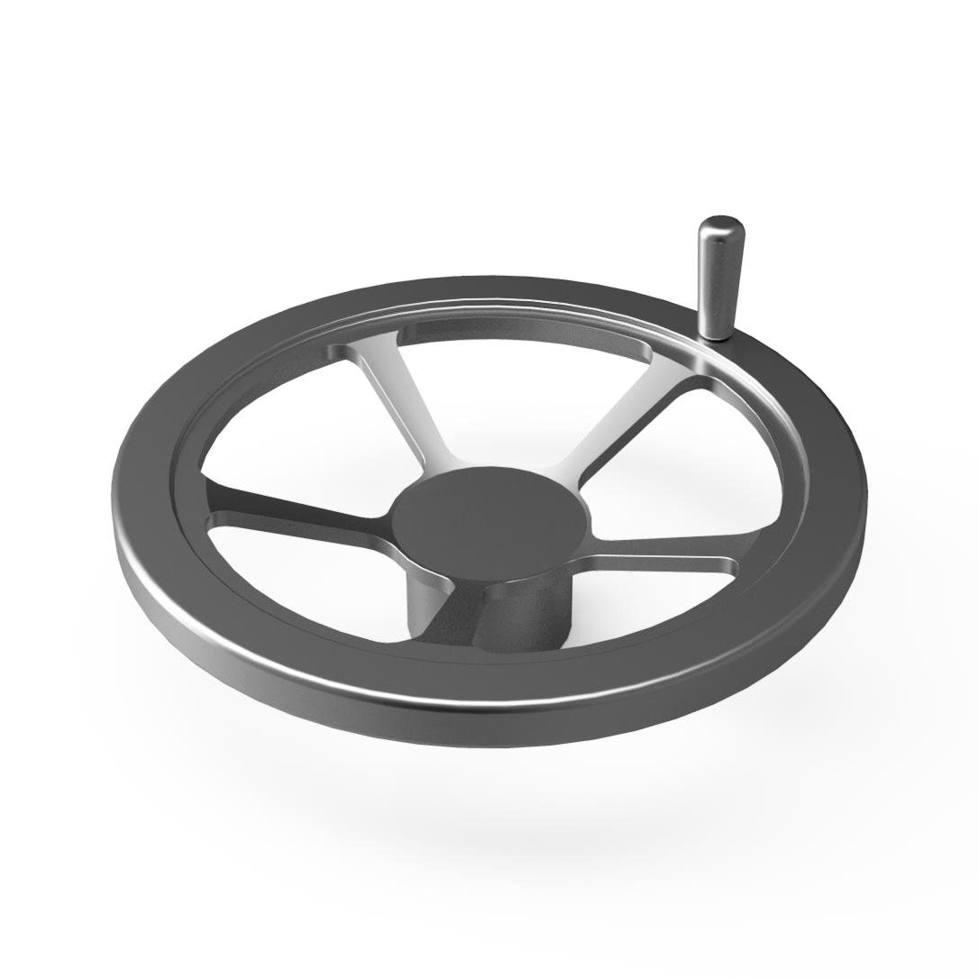JERGENS HANDWHEEL, 450 MM SPOKED, ALUMINUM W/HANDLE - 22356