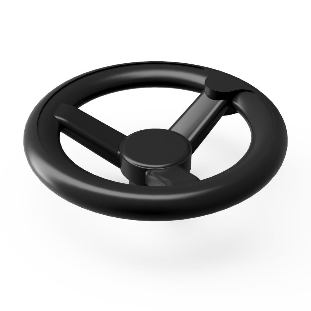 JERGENS HANDWHEEL,6IN SPOKED PLASTIC, TAPPED FOR HANDLE - 34054