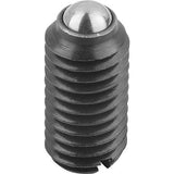 KIPP K0309.10 SPRING PLUNGER STANDARD SPRING FORCE D=M10 L=19, STEEL, COMP:BALL STEEL