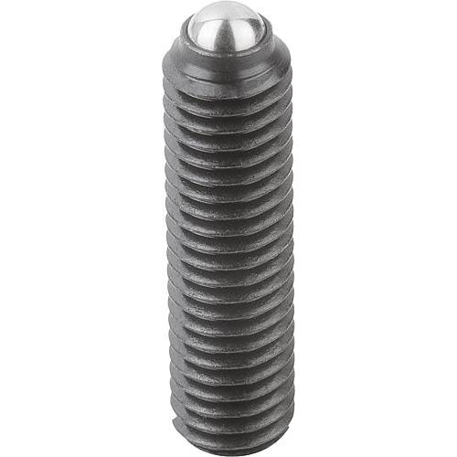 KIPP K0309.404 SPRING PLUNGER SPRING FORCE, LONG VERSION D=M04 L=16, STEEL, COMP:BALL STEEL